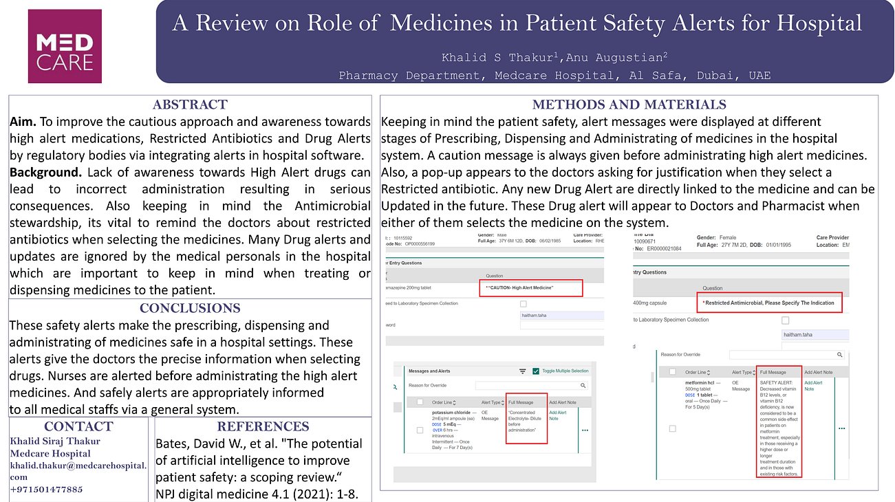 35. A Review on Role of Medicines in Patient Safety Alerts for Hospital