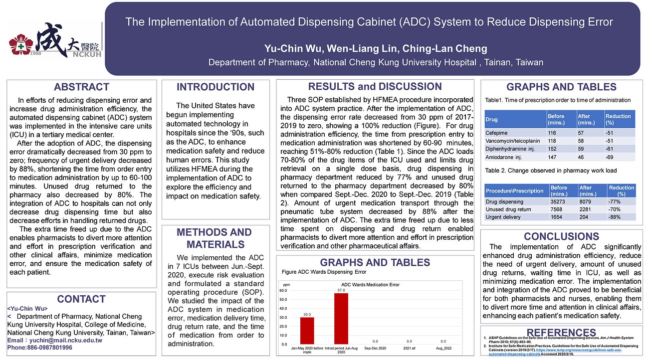 39. The Implementation of Automated Dispensing Cabinet (ADC) System to Reduce Dispensing Error [FINAL]